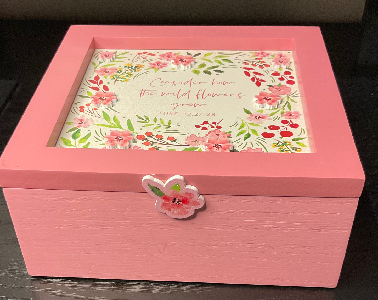 PRAYER BOX - PINK WOODEN