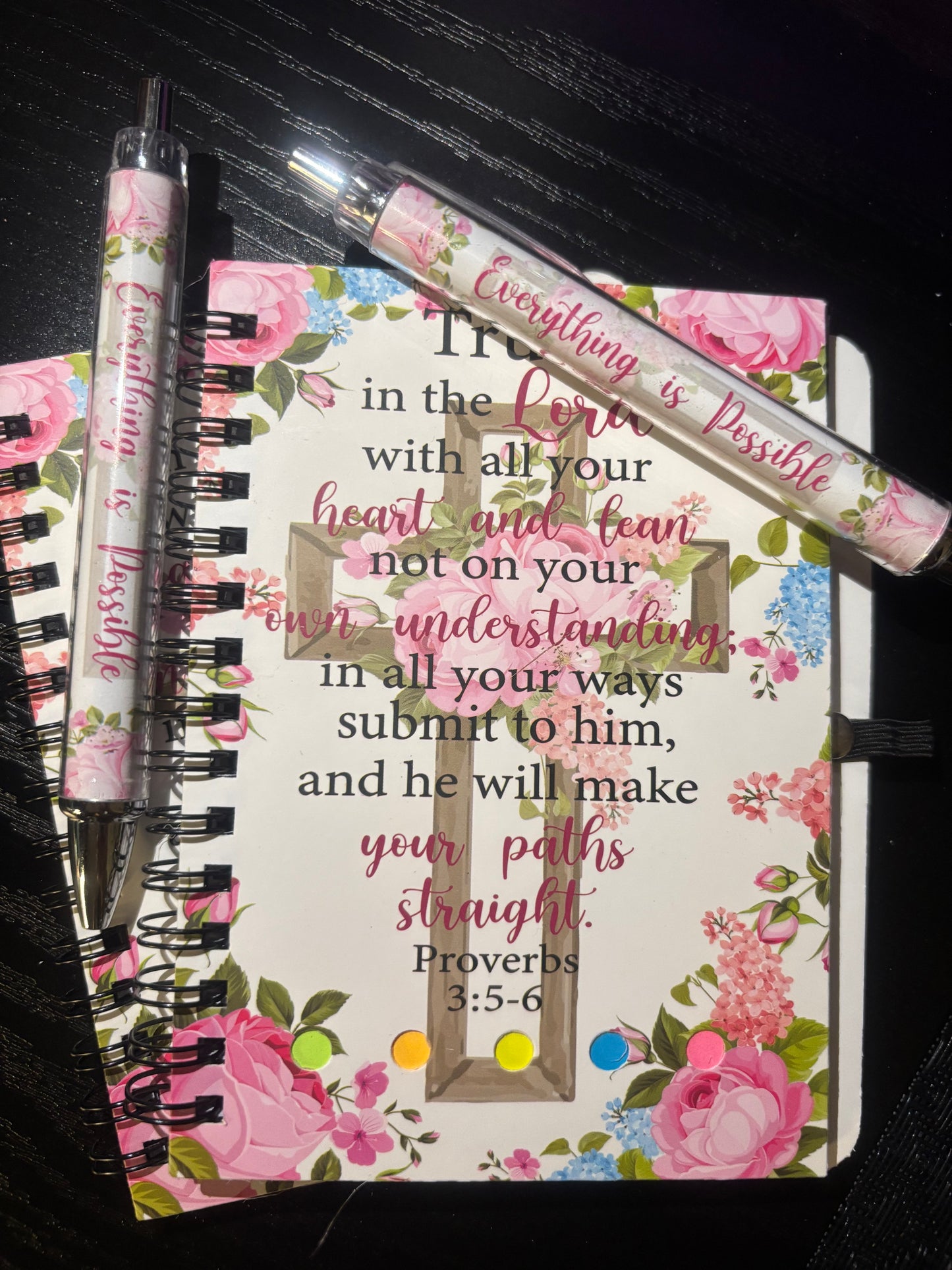 SPIRAL BIBLE VERSE NOTEBOOK & MATCHING PEN