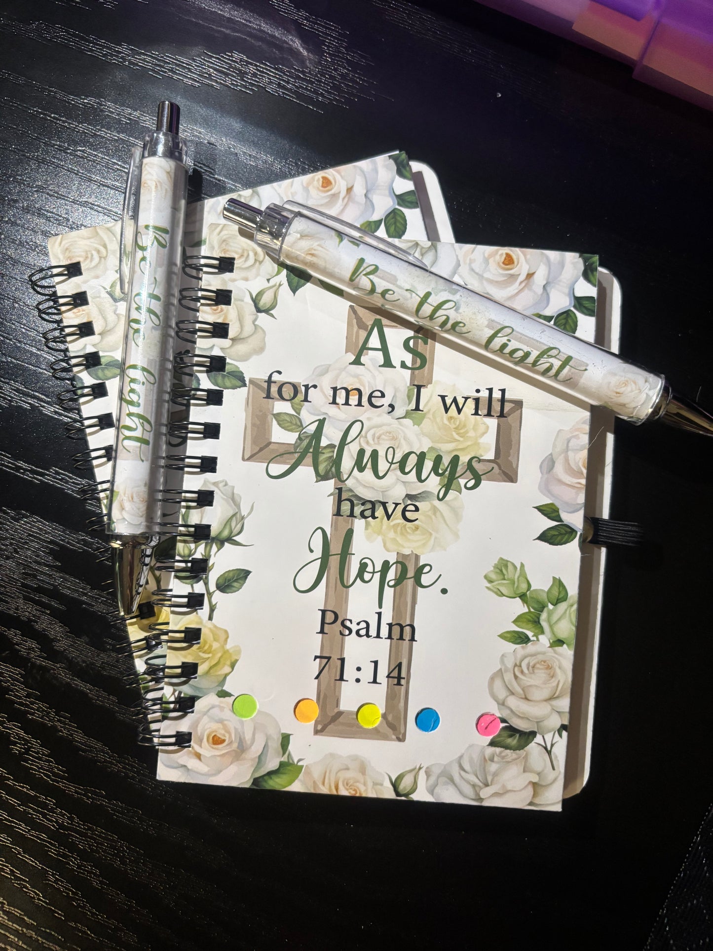 SPIRAL BIBLE VERSE NOTEBOOK & MATCHING PEN