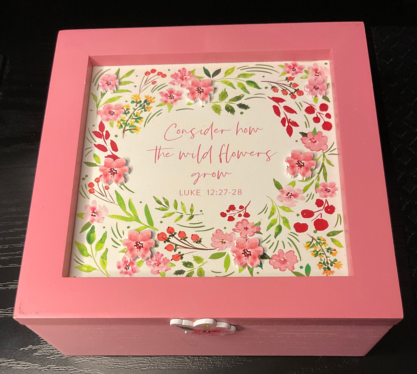 PRAYER BOX - PINK WOODEN
