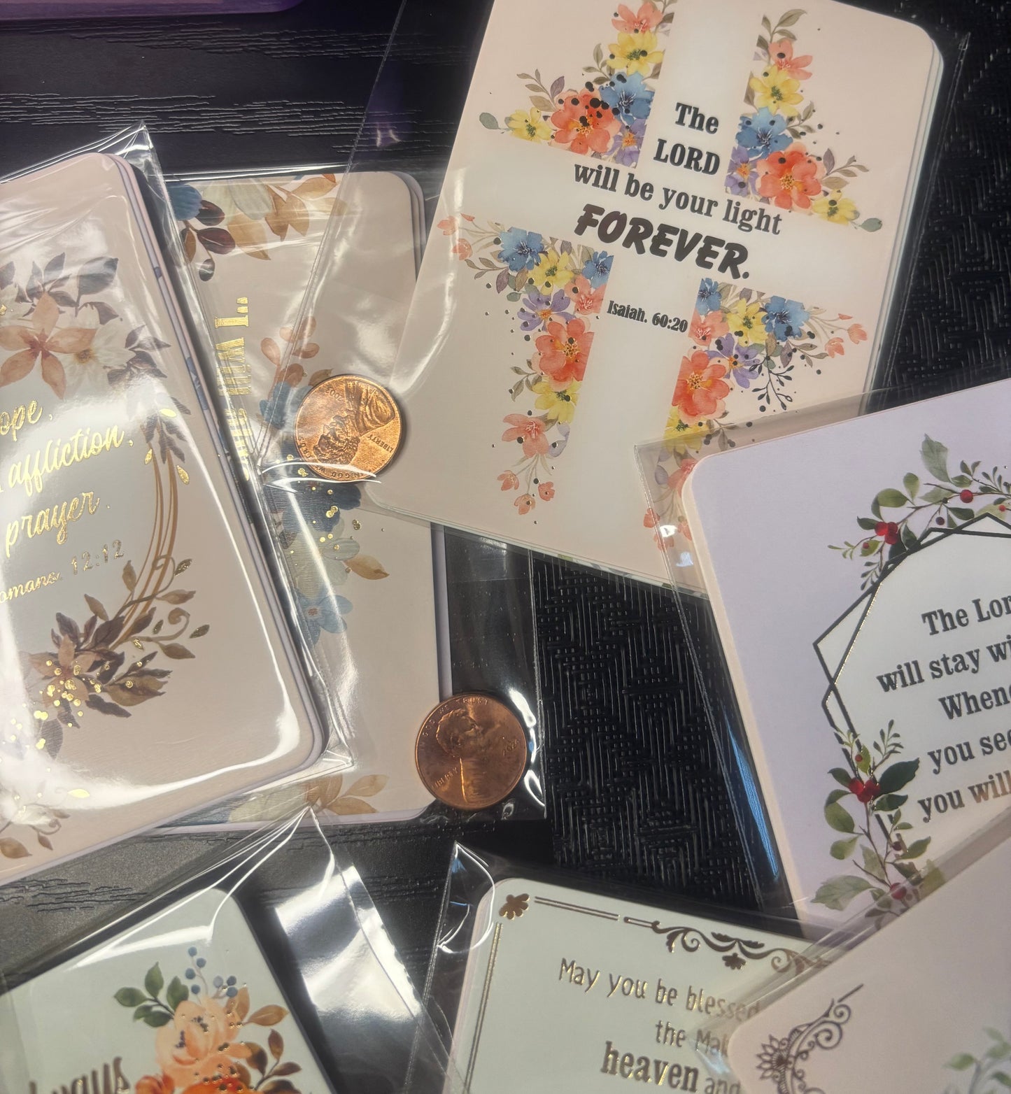 SCRATCHER BIBLE VERSE CARDS W/ LUCKY PENNY