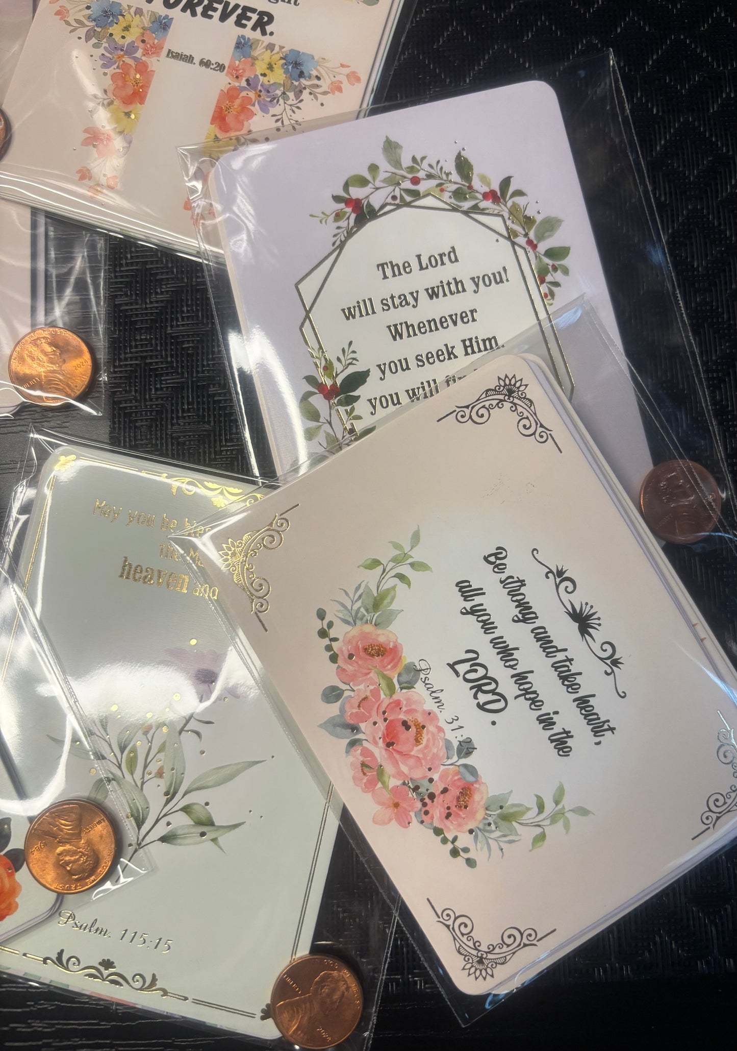 SCRATCHER BIBLE VERSE CARDS W/ LUCKY PENNY