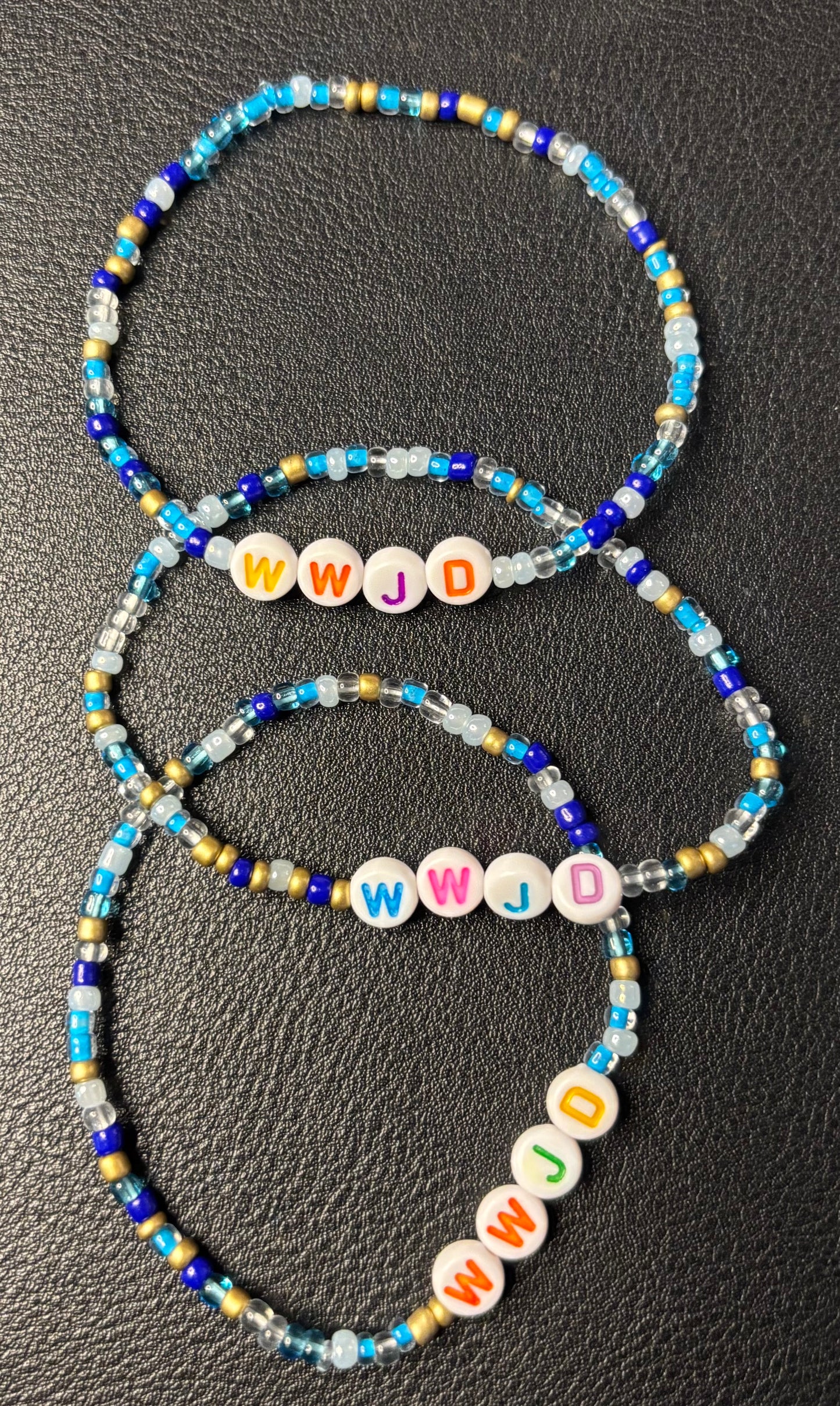 W. W. J. D. BEADED BRACELET